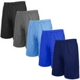 thumbnail image 1 of Men's 5-Pack Lightweight Breathable Moisture Wicking Mesh Shorts, 1 of 8