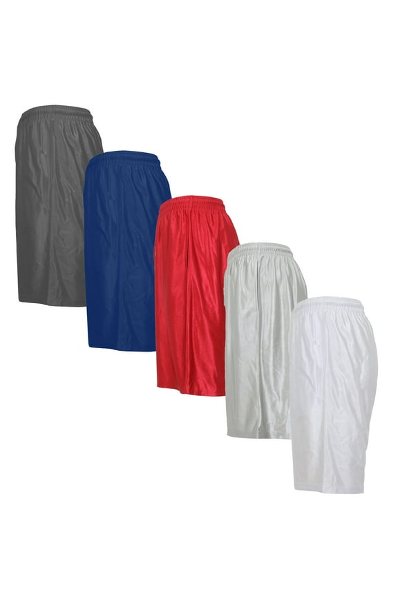 Men's 5-Pack Lightweight Breathable Moisture Wicking Mesh Shorts