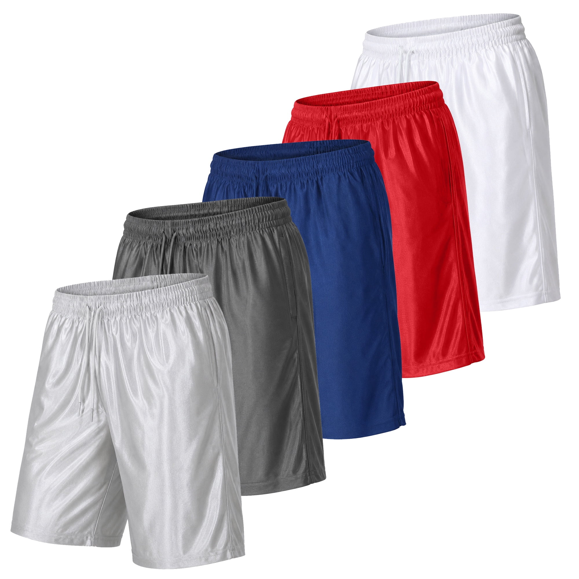 Galaxy by Harvic Men's 5-Pack Lightweight Breathable Mesh Shorts