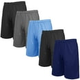 thumbnail image 1 of Men's 5-Pack Lightweight Breathable Moisture Wicking Mesh Shorts, 1 of 8