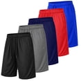 thumbnail image 1 of Men's 5-Pack Lightweight Breathable Moisture Wicking Mesh Shorts, 1 of 9