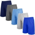 thumbnail image 1 of Men's 5-Pack Lightweight Breathable Moisture Wicking Mesh Shorts, 1 of 9