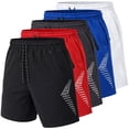 thumbnail image 1 of Men's 5-Pack Performance Training Shorts With Zipper Pockets (Sizes, S to 2XL), 1 of 6