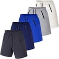thumbnail image 1 of Men's 5-Pack Performance Training Shorts With Zipper Pockets (Sizes, S to 2XL), 1 of 6