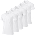 thumbnail image 1 of Men’s 5-Pack Short Sleeve Pique Polo Shirt – Modern-Fit Casual & Golf Shirt (Sizes: S-3XL), 1 of 6