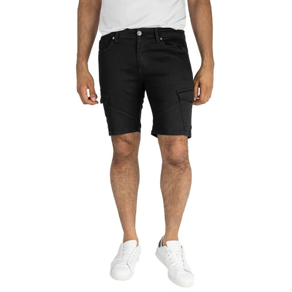 X RAY JEANS Mens Commuter Cargo Shorts, Black, 30