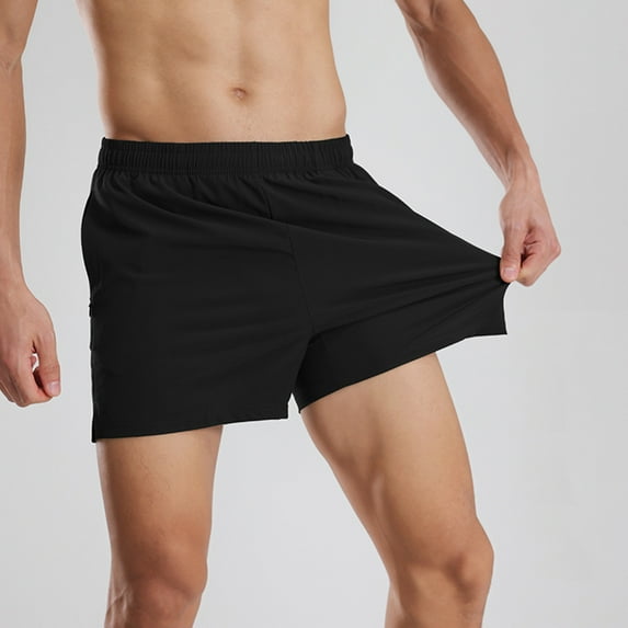 Men's 5" Running Shorts Quick Dry Athletic Workout Gym Shorts with Zipper Pockets