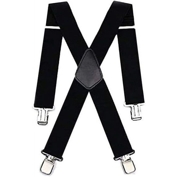 Men’s 50 mm Wide, Heavy-Duty, Adjustable and Elasticated Cross Braces for Motorcycle Trousers