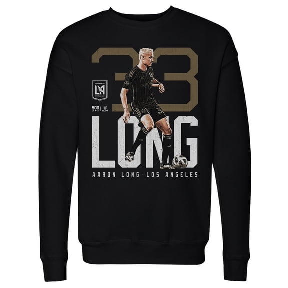 Men's 500 Level Aaron Long Black LAFC Bold Crewneck Sweatshirt