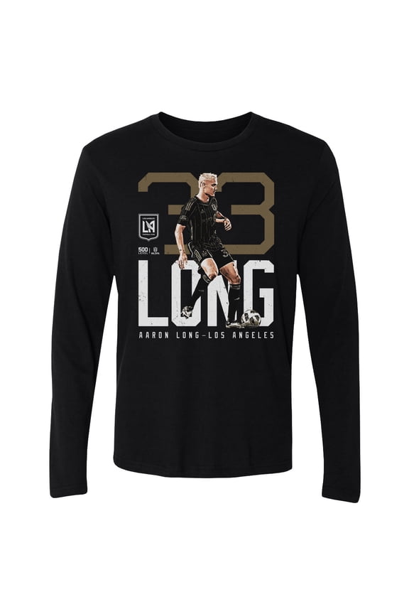 Men's 500 Level Aaron Long Black LAFC Bold Long Sleeve T-Shirt