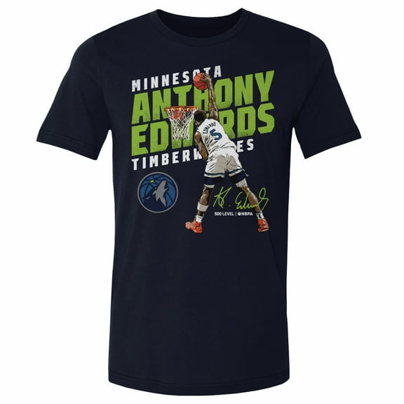 Men's 500 Level Anthony Edwards Navy Minnesota Timberwolves Slant T-Shirt