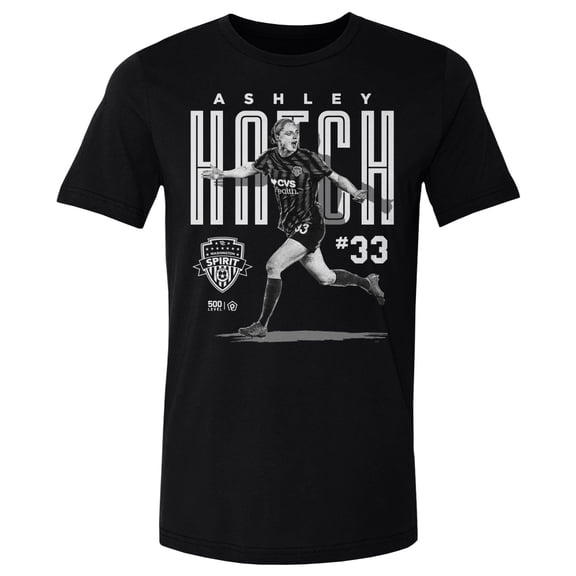 Men's 500 Level Ashley Hatch Black Washington Spirit Player Bitmap Graphic T-Shirt