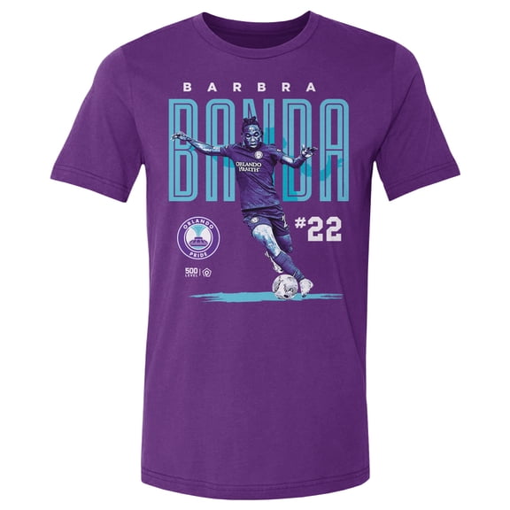 Men's 500 Level Barbra Banda Purple Orlando Pride Player Bitmap Graphic T-Shirt