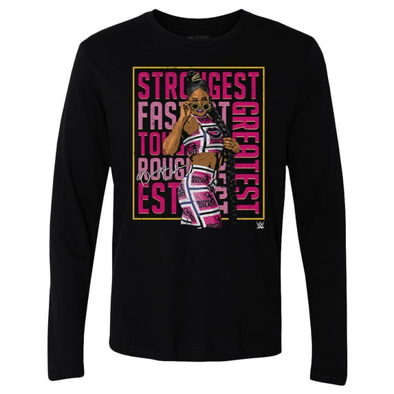 Men's 500 Level Black Bianca Belair Greatest Pose Long Sleeve T-Shirt