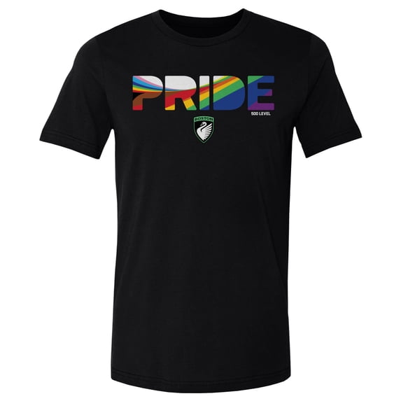 Men's 500 Level Black Boston Legacy FC Pride Stripes Graphic T-Shirt