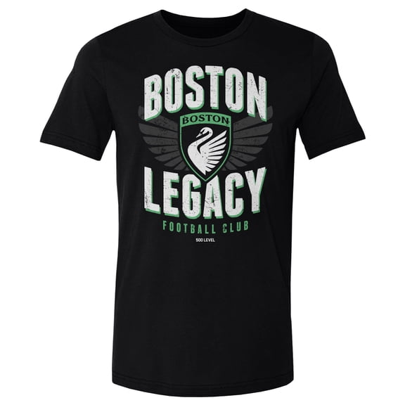 Men's 500 Level Black Boston Legacy FC Team Name Graphic T-Shirt