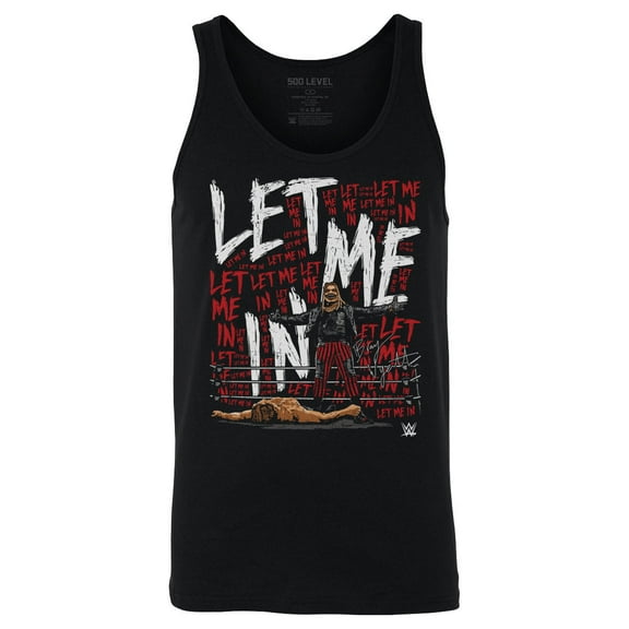 Men's 500 Level Black Bray Wyatt Let Me In Repeat Tank Top