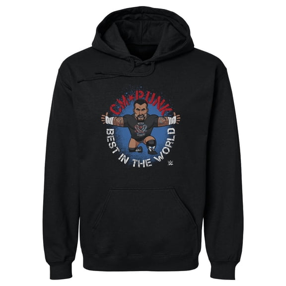 Men's 500 Level Black CM Punk Big Shots Pose Pullover Hoodie