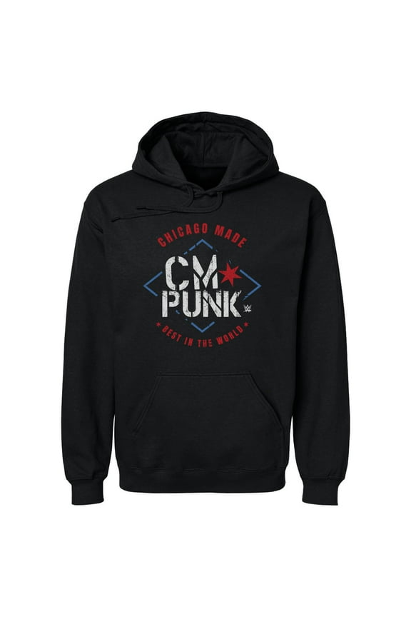 Men's 500 Level Black CM Punk Chicago Made Pullover Hoodie