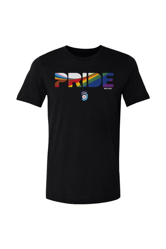 Men's 500 Level Black Chicago Stars FC Pride Stripes Graphic T-Shirt