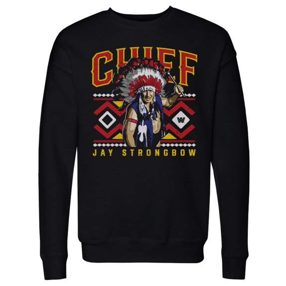 Men's 500 Level Black Chief Jay Strongbow Tomahawk Pullover Sweatshirt