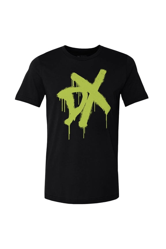Men's 500 Level  Black D-Generation X Spray Paint Logo T-Shirt