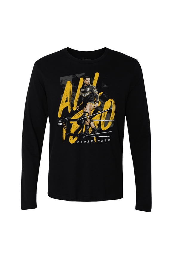Men's-500 Level Black Ethan Page All Ego Long Sleeve T-Shirt