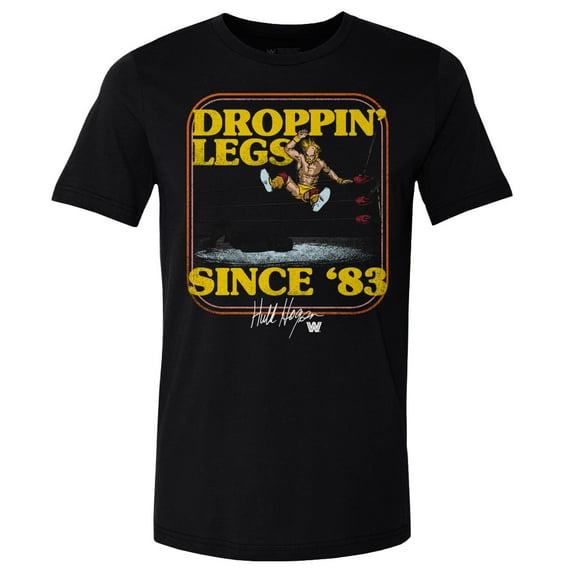 Men's 500 Level Black Hulk Hogan Droppin' Legs Since '83 T-Shirt