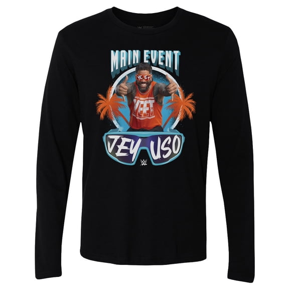Men's 500 Level Black Jey Uso Main Event Palms Long Sleeve T-Shirt