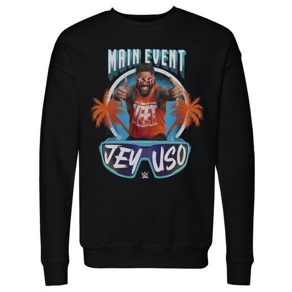 Men's 500 Level Black Jey Uso Main Event Palms Pullover Sweatshirt