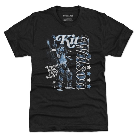 Men's 500 Level Black Kit Wilson Vertical Name Premium Tri-Blend T-Shirt
