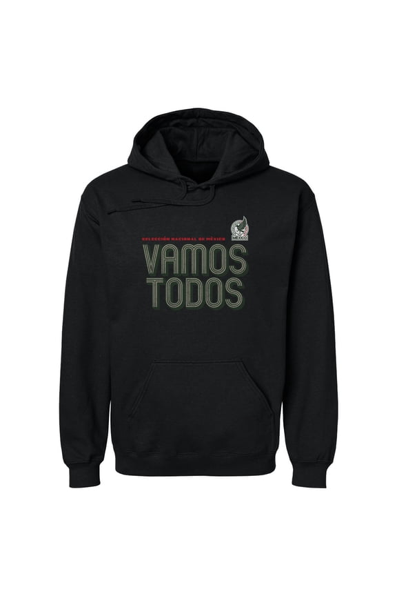 Men's 500 Level Black Mexico National Team Vamos Todos Inline Bold Pullover Hoodie