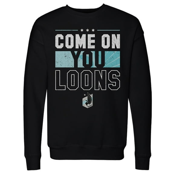 Men's 500 Level Black Minnesota United FC Come On You Loons Pullover Crewneck Sweatshirt