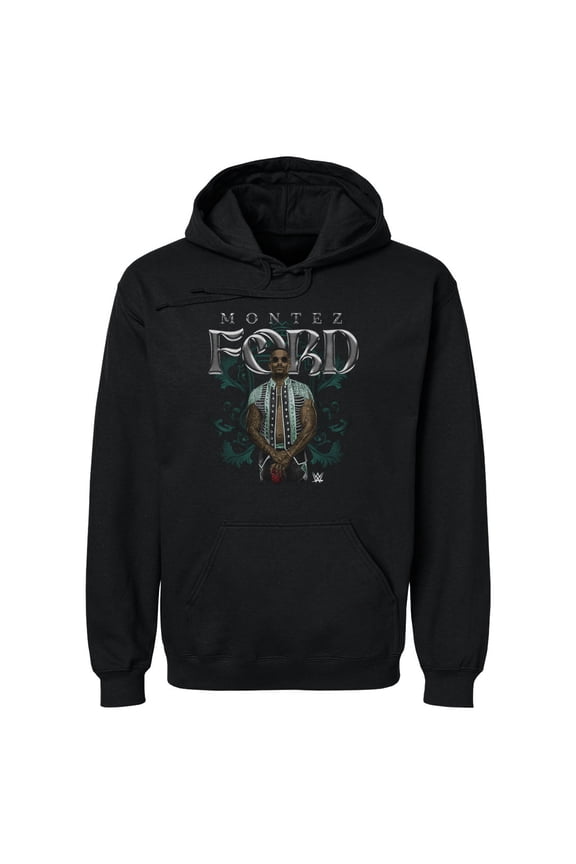 Men's 500 Level Black Montez Ford Bitmap Pullover Hoodie