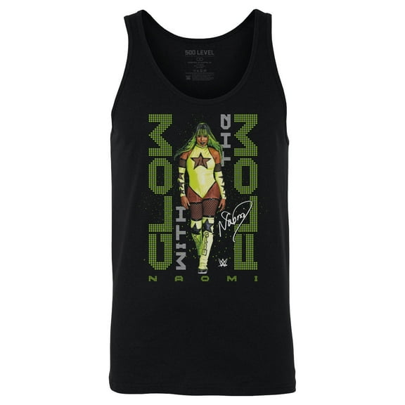 Men's 500 Level Black Naomi Glow With The Flow Pose Tank Top