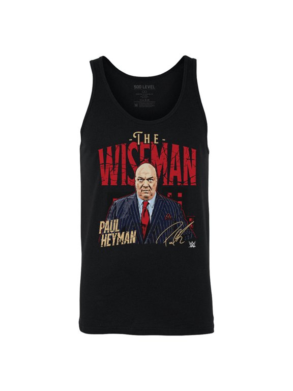 Men's 500 Level Black Paul Heyman Pose Tank Top