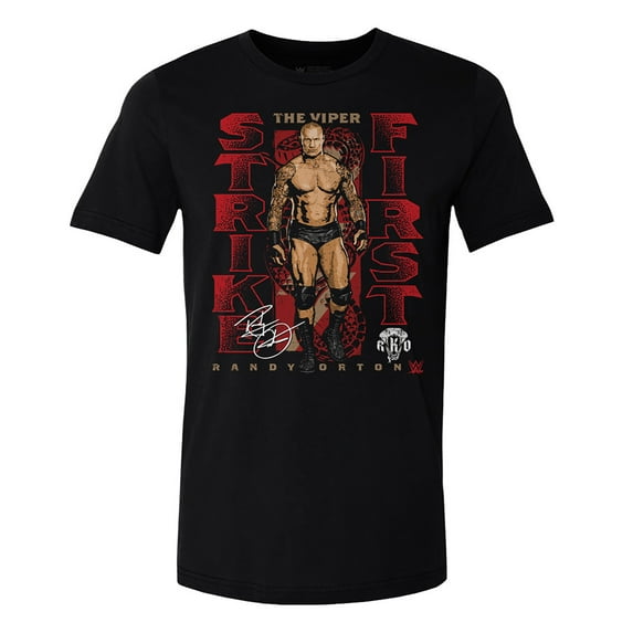 Men's 500 Level Black Randy Orton The Viper Strike First T-Shirt