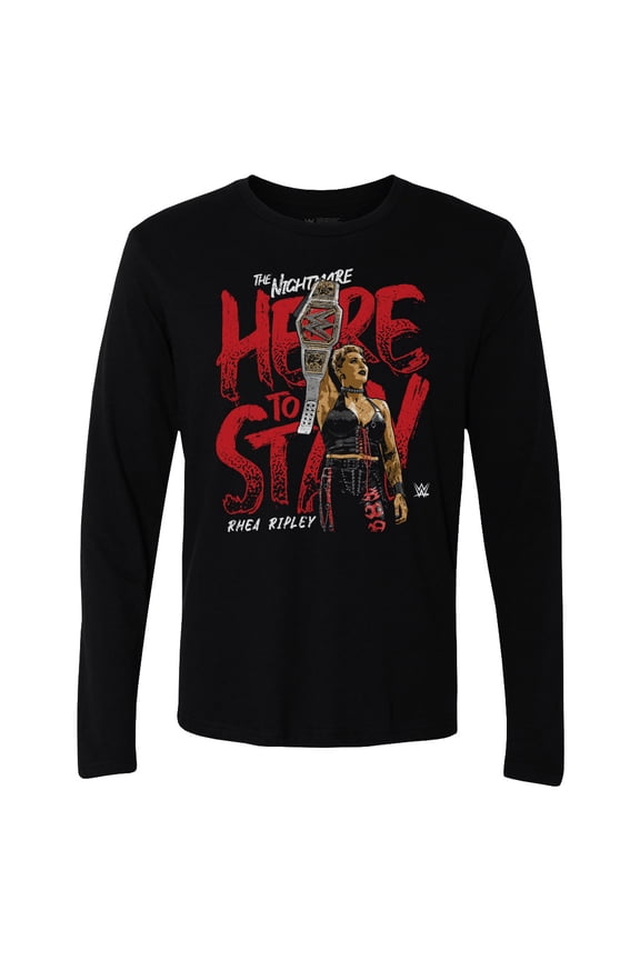 Men's 500 Level Black Rhea Ripley Here To Stay Long Sleeve T-Shirt