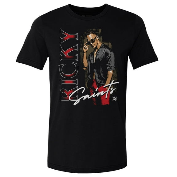 Men's 500 Level Black Ricky Saints Vertical Name T-Shirt
