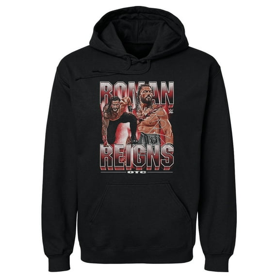 Men's-500 Level  Black Roman Reigns Vintage Pullover Hoodie