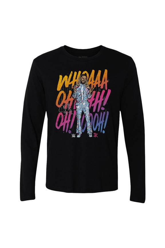 Men's 500 Level Black Seth "Freakin" Rollins Entrance Chant Long Sleeve T-Shirt