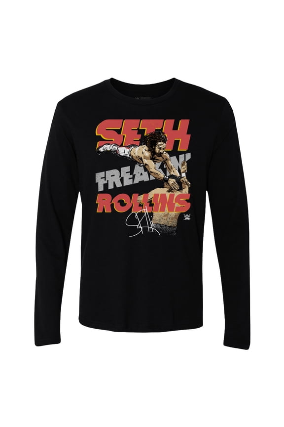 Men's 500 Level Black Seth "Freakin" Rollins Freakin' Long Sleeve T-Shirt