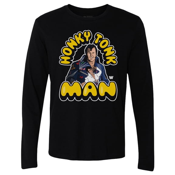 Men's-500 Level  Black The Honky Tonk Man Long Sleeve T-Shirt