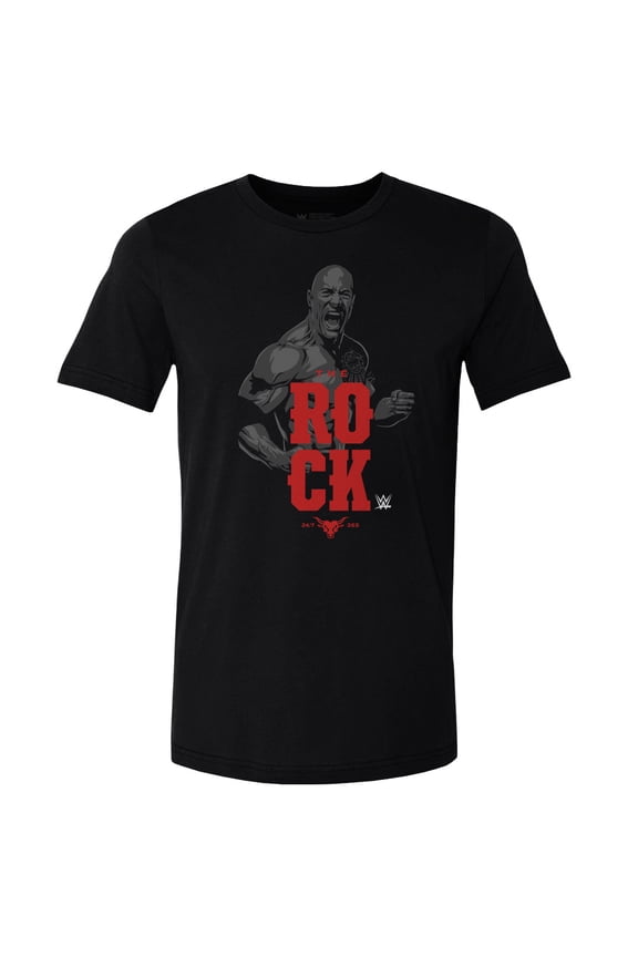 Men's 500 Level Black The Rock Vector T-Shirt
