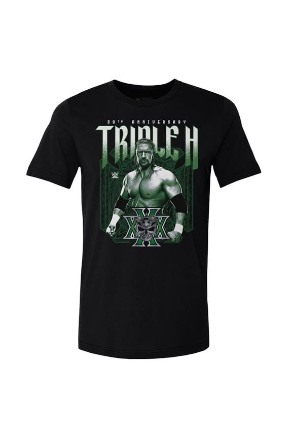 Men's 500 Level Black Triple H 30th Anniversary T-Shirt