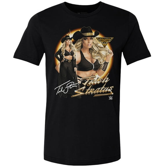 Men's 500 Level Black Trish Stratus 25th Anniversary Vintage T-Shirt