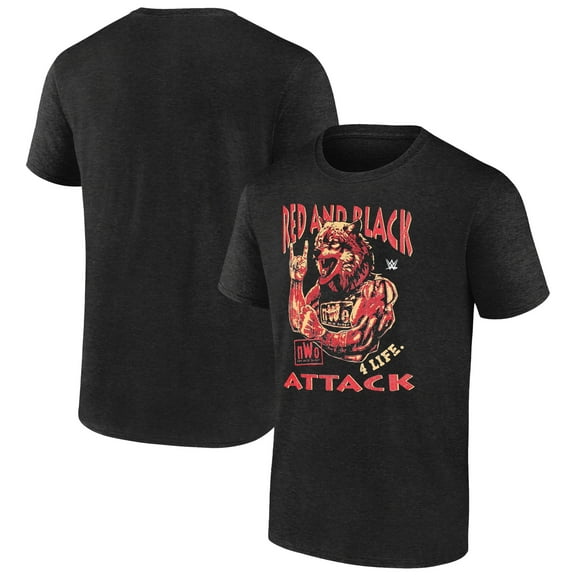 Men's 500 Level Black nWo Attack Tri-Blend T-Shirt