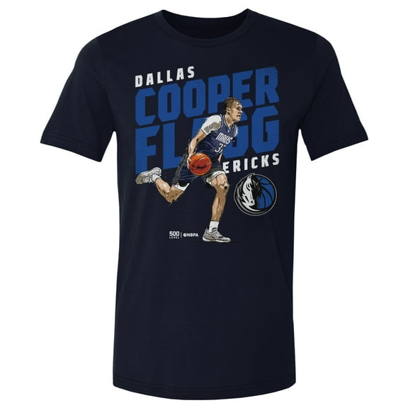 Men's 500 Level Cooper Flagg Navy Dallas Mavericks Slant T-Shirt