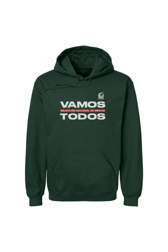 Men's 500 Level Dark Green Mexico National Team Vamos Todos Pullover Hoodie