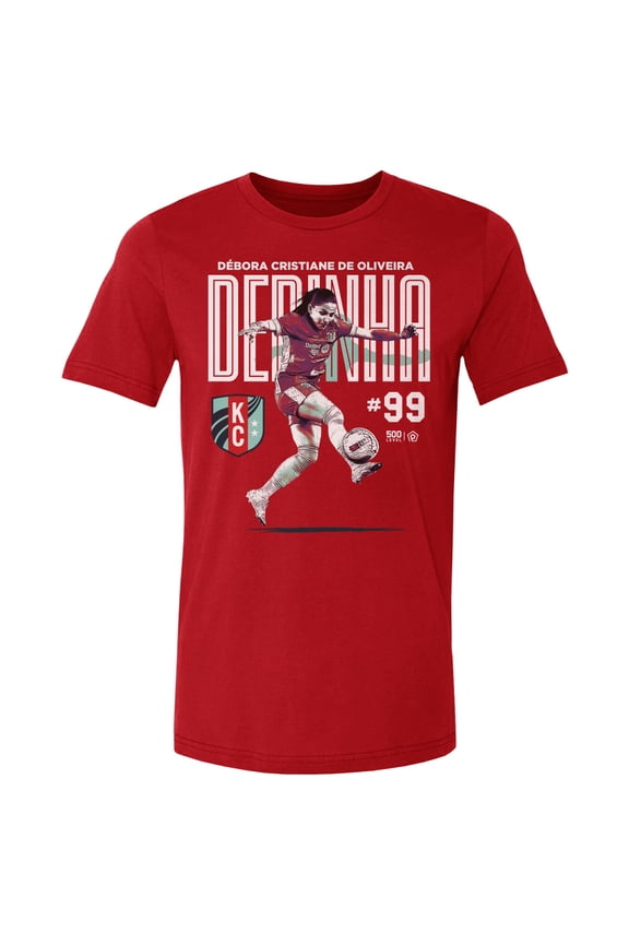 Men's 500 Level Debinha Red Kansas City Current Player Bitmap Graphic T-Shirt